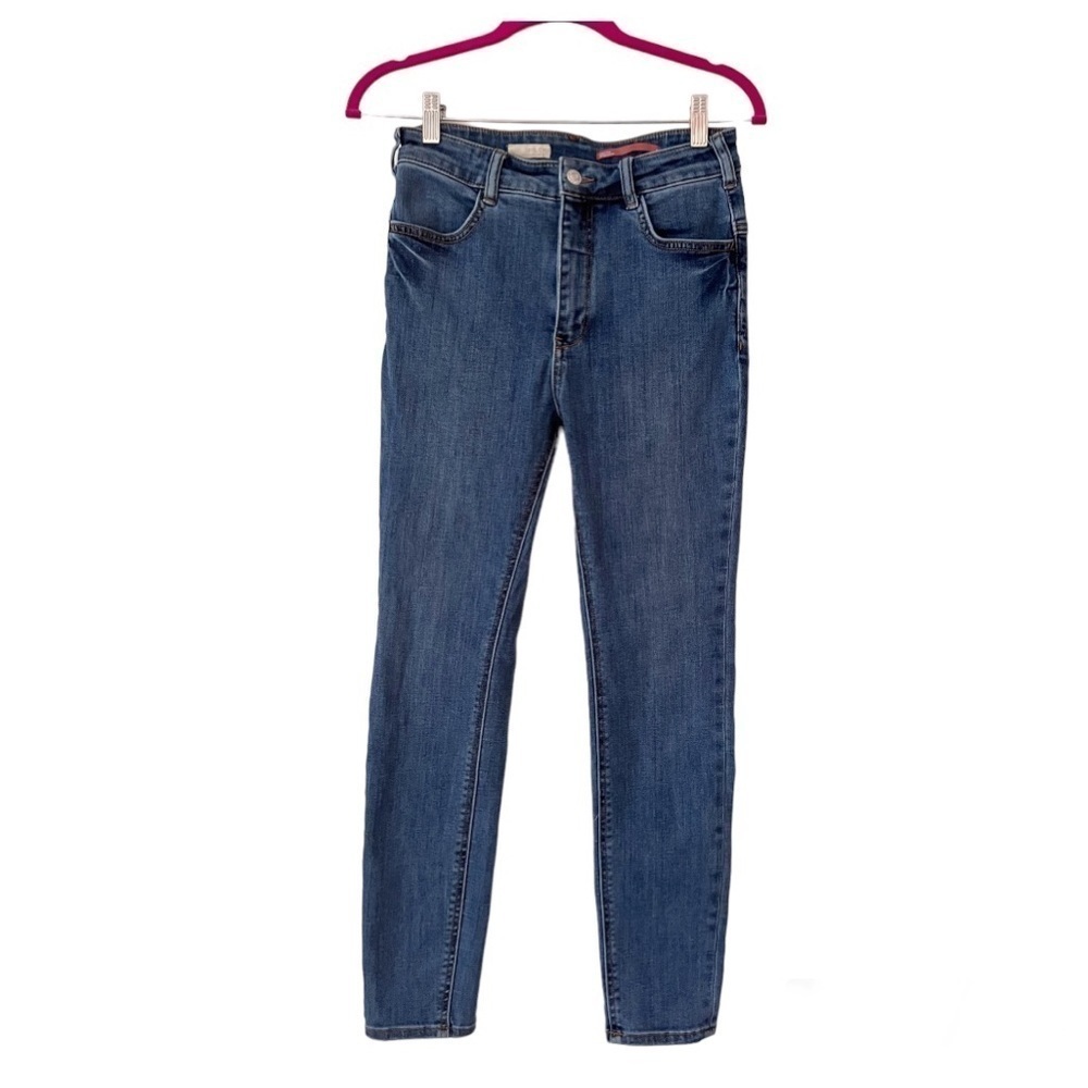 Pilcro anthropologie High Rise Medium Wash Skinny Jeans Size 28